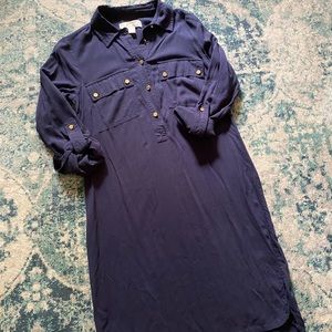 Michael Kors Navy Shirt Dress